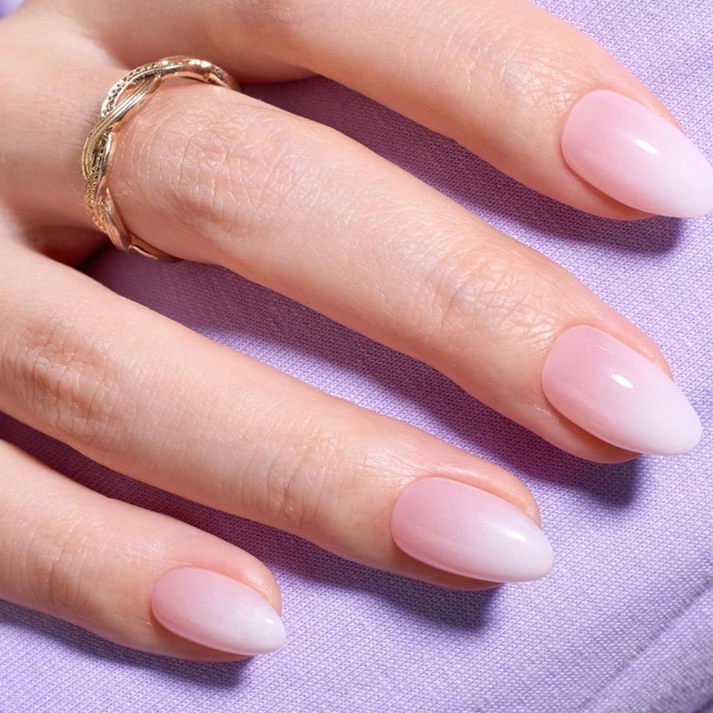 Beetles Ombre Press On Nails 224 Pcs Short Almond Pink Gel Nail Tips DIY set